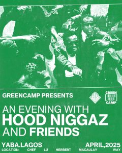 Graphic work designed by DTLY for Greencamp's an Evening with Hood Niggaz
